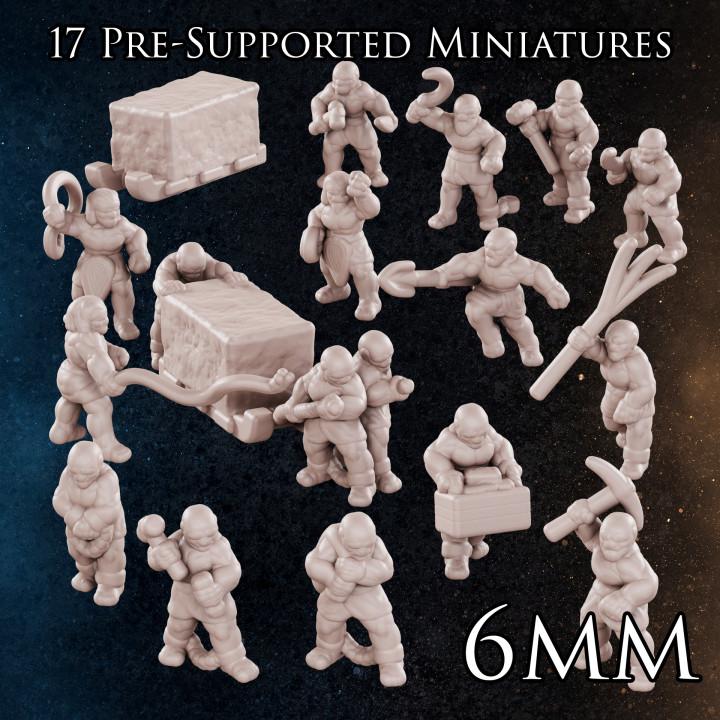Egyptian Slaves | 30mm 15mm 6mm | 17 Historical Miniatures